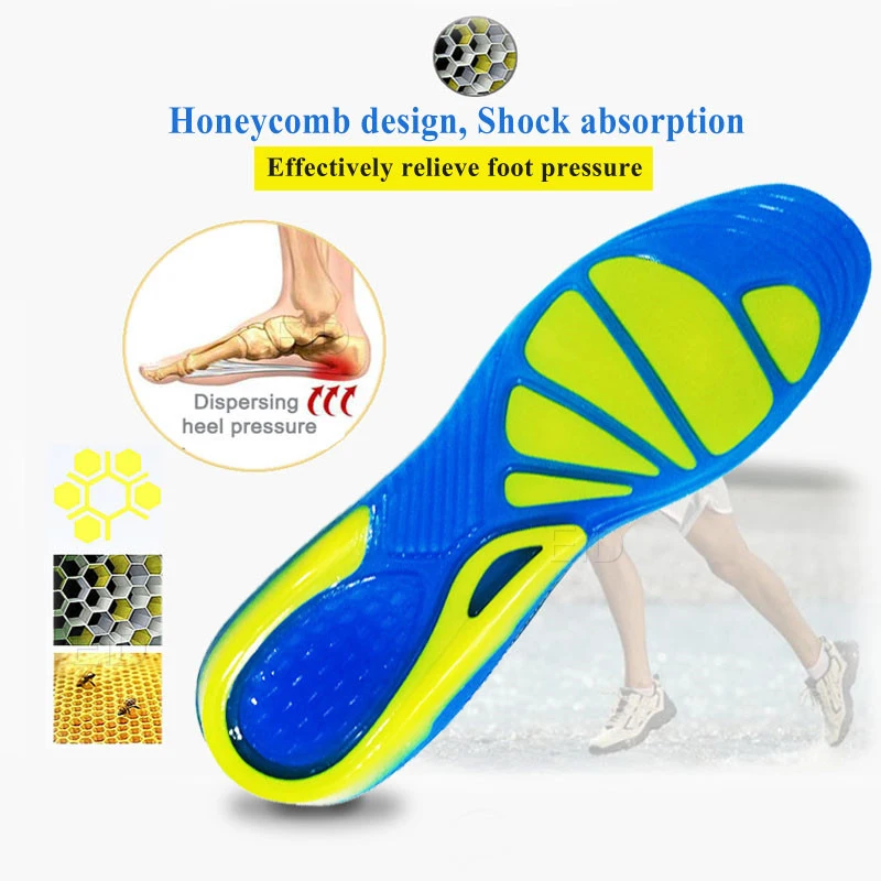 EiD Gel Insole Silicone Orthopedic Foot Care For feet Shoes Sole Sport Insoles Shock Absorption Pads Arch Orthotic Pad Insole
