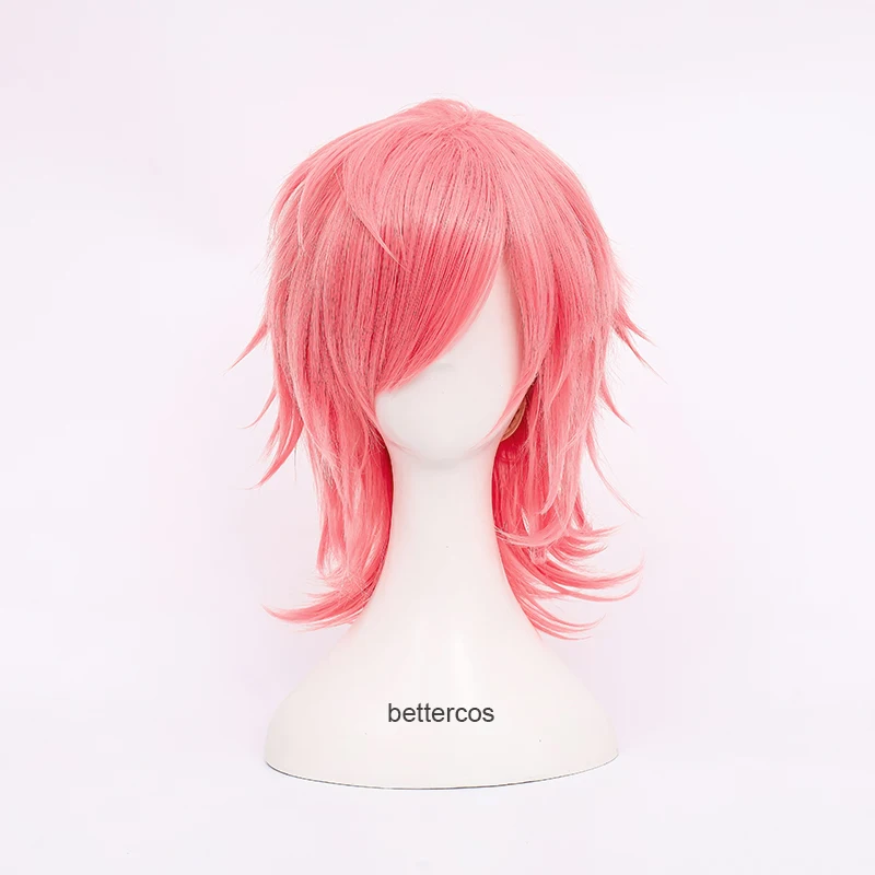 

Ayato Yuri Cosplay Wig Anime Yarichin Bitch Bu Club Pink Short Heat Resistant Synthetic Hair Halloween Party Wigs + Wig Cap