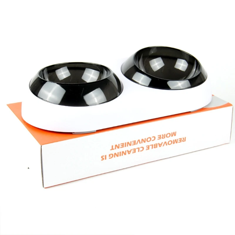 

Dog Bowl for bulldogs Double Food Water Bowls Non Spill Pet Feeder Dish Cats 87HA