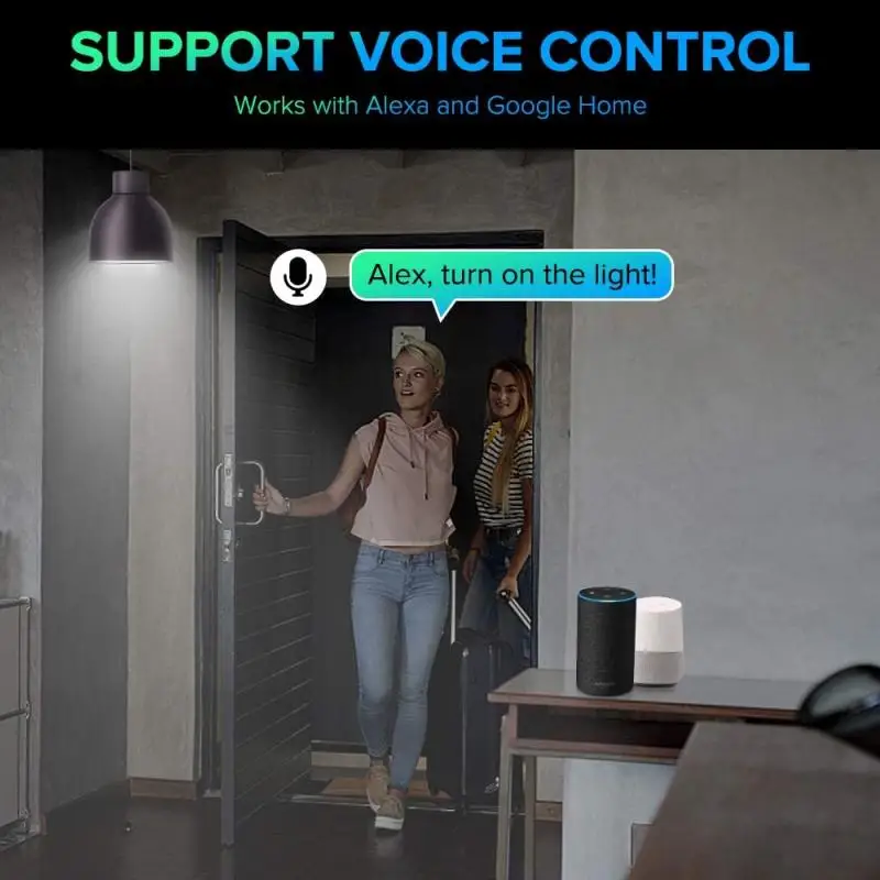 

E14 Smart RGB LED Light Bulb Cellphone WiFi Voice Control Dimming LED Bulb Home Multicolor Bulbs 6W App Control Alexa/Google