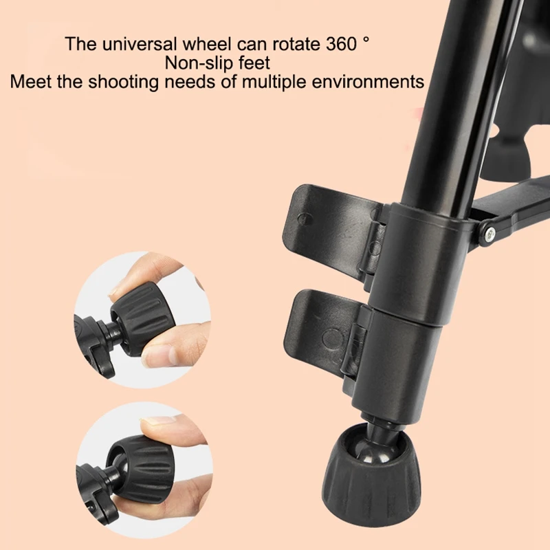 

Camera Tripod 55 Inch/140cm Lightweight Live Streaming Tripod with Phone Holder and Bag for Camera Phone Max Load 3KG