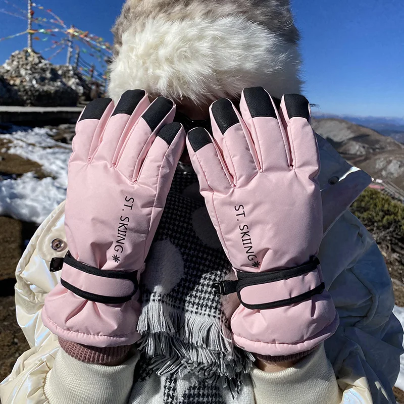 

Winter Waterproof Ski Gloves Women Outdoor Warm Cold Proof Gloves Touch Screen Guantes Invierno Winter Sports Accessories EF50ST
