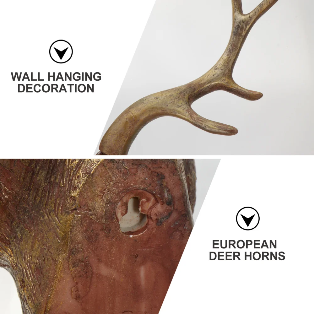 

1pc Wall Mounted Decoration Deer Head Sculpture Ornament Wall Art Decoration