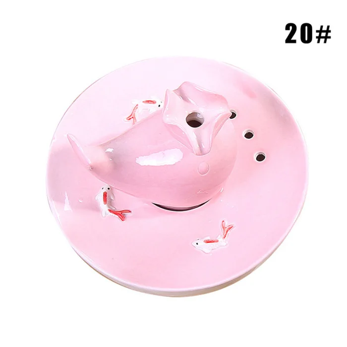 Cat Ceramic Water Fountain Automatic Pet Drinking Fountain Quiet Electric Automatic Circulation System Water Dispenser P7Ding