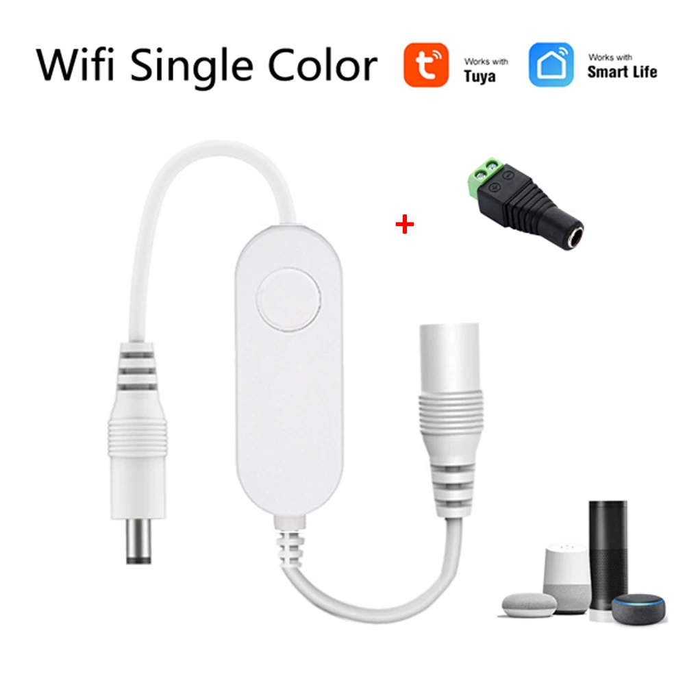 Миниатюрный монохромный регулятор яркости с Wi-Fi 5050 2835 одноцветная Светодиодная
