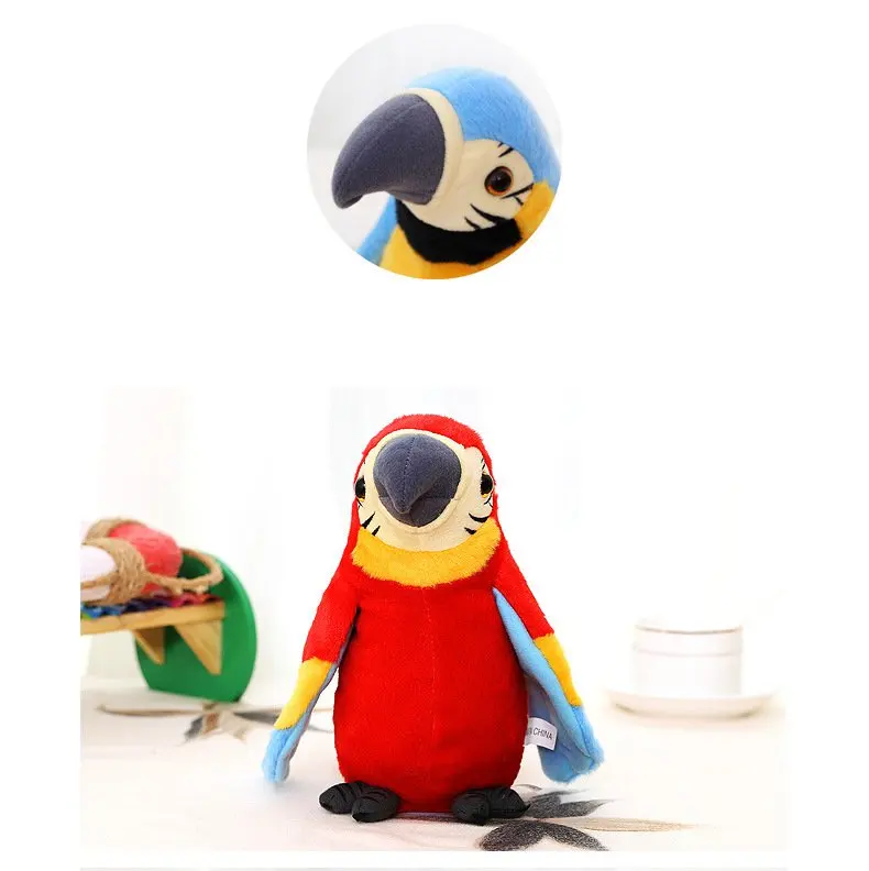 Подарок три Цвета двигаться крыло говоря музыкальные попугай может повторить