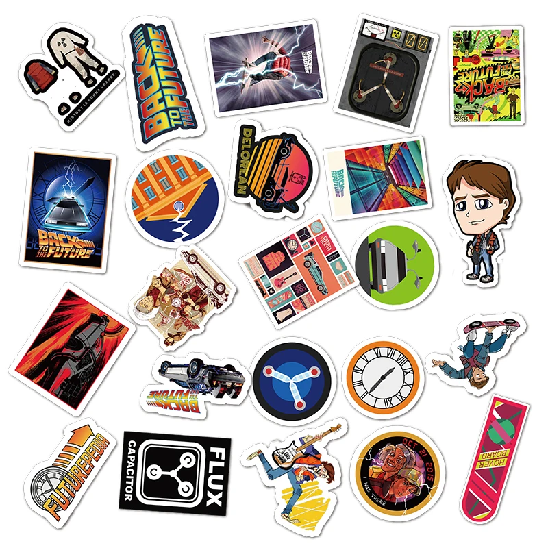 25/50 шт Back To The Future наклейки для DIY Чемодан телефон сумка ноутбука граффити