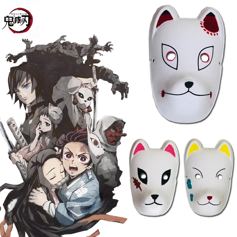 Аниме Demon Slayer:Kimetsu no Yaiba Kamado Tanjirou/Sabito/Makomo маска Аксессуары для косплея H|Реквизит