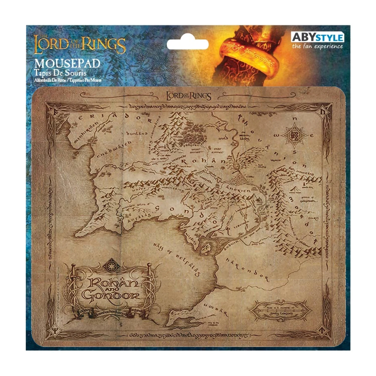 Mouse pad abystyle Lord Of The Rings flexible mousepad Rohan & Gondor map abyacc350 carpet large floor mats game | Компьютеры и