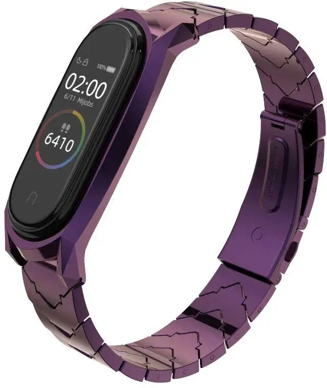 Для Xiaomi Mi Band 4 3 ремешок из нержавеющей стали подходит для band металлический