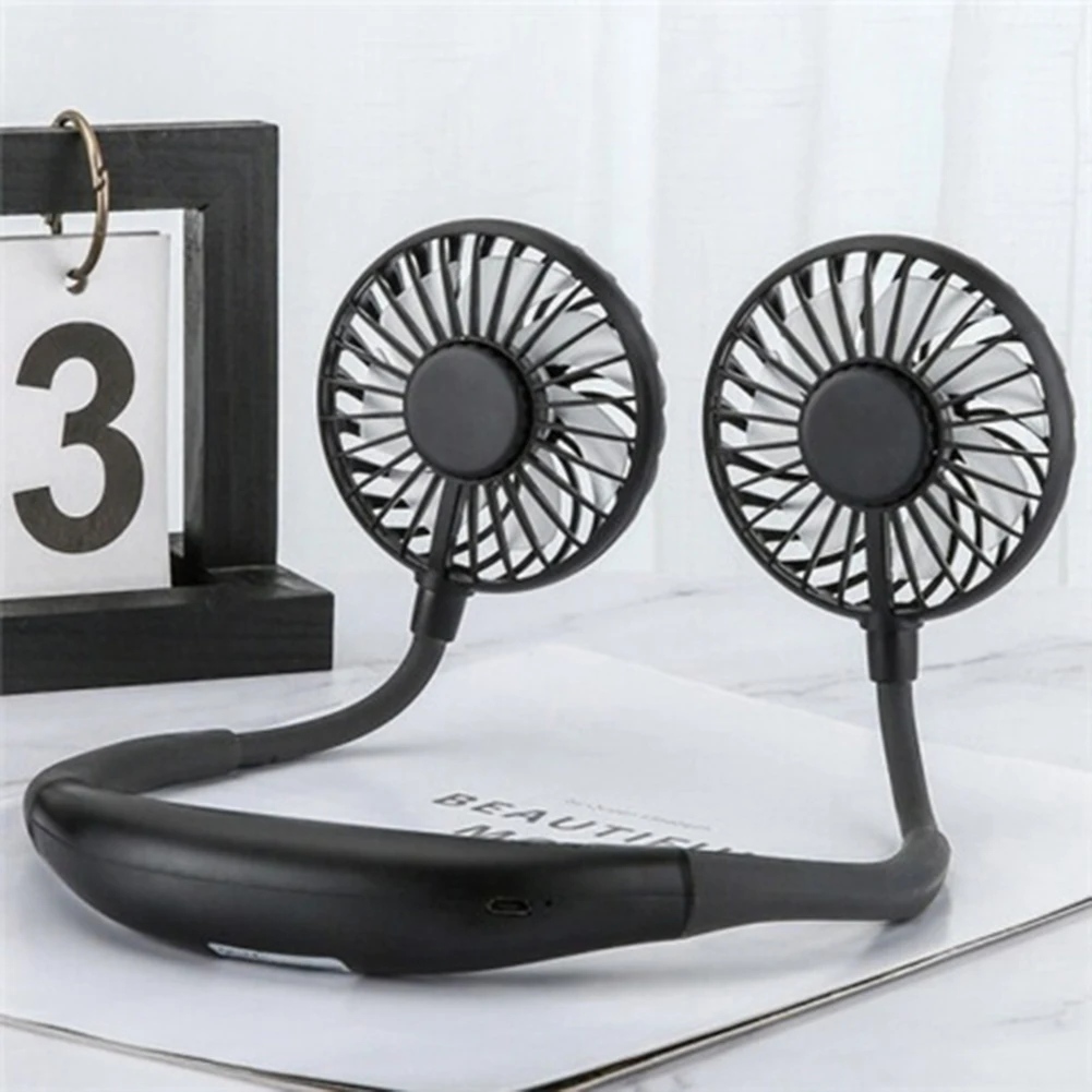 Небольшой подвесной вентилятор для шеи мини портативный без рук с шейным