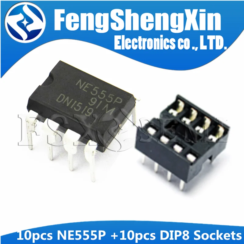 20 шт./лот NE555P DIP 8 разъемов 8pin NE555 адаптер для пайки (10 шт. Ne555 + 10 разъем)|dip 8pin|dip