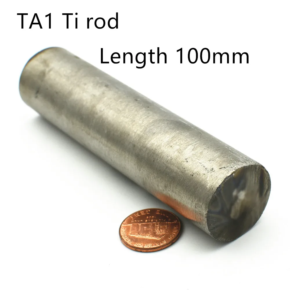 

Length 100mm TA1 High purity Titanium rod bar Diameter10 12/14/15/16/18/20//22/30 35 38 40 mm Industry Experiment Research DIY