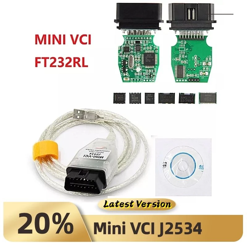

Mini VCI J2534 For Toyota Tis Techstream USB Cable Diagnostic Tool V16.00.017 minivci FTDI For J2534 Auto Scanner OBD OBD2 Car