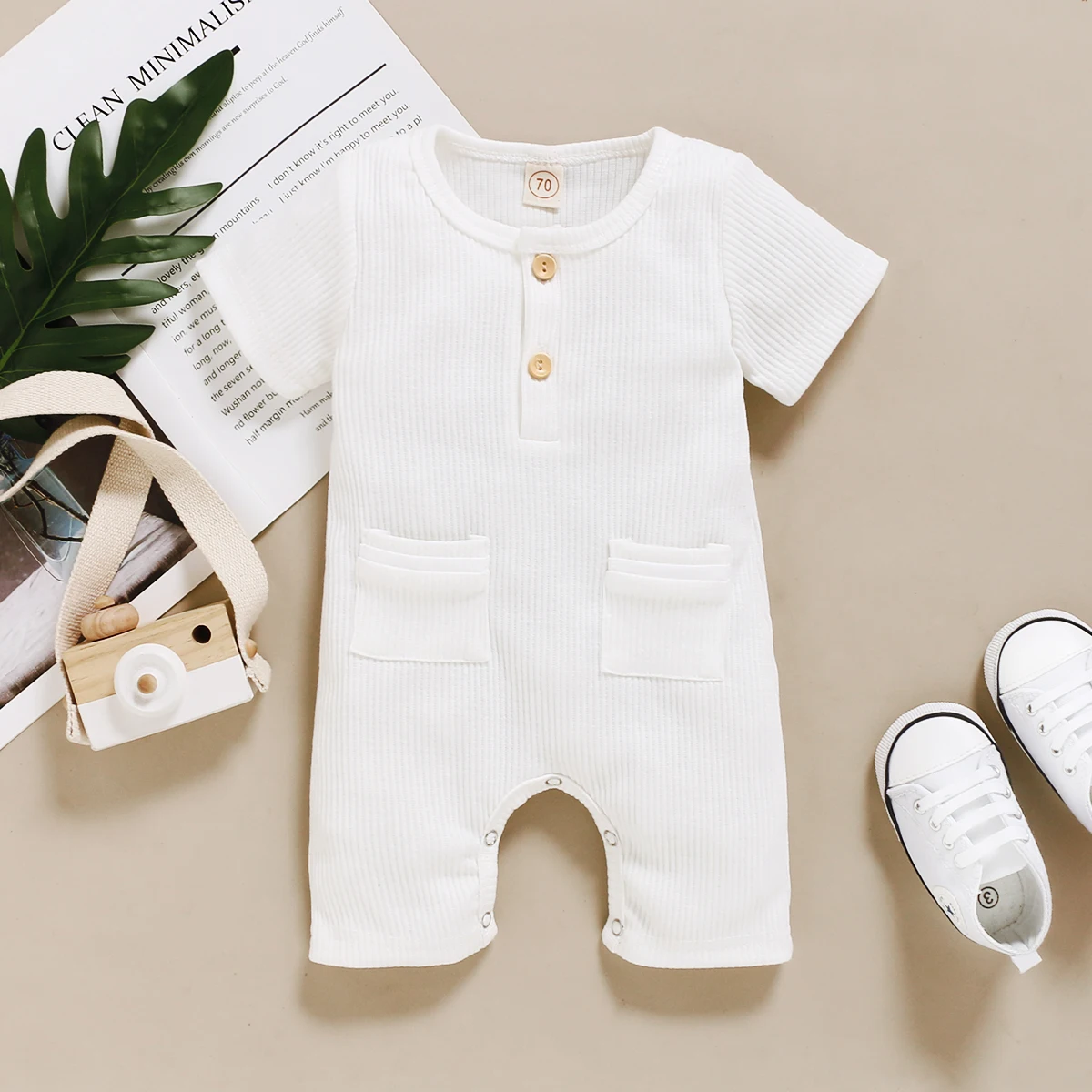 Детская летняя одежда 2020 Детский комбинезон с короткими рукавами для