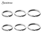 Semitree брелок для ключей из нержавеющей стали 304, 10 шт., плоский брелок для ключей, аксессуары для изготовления ювелирных изделий брелки сделай сам