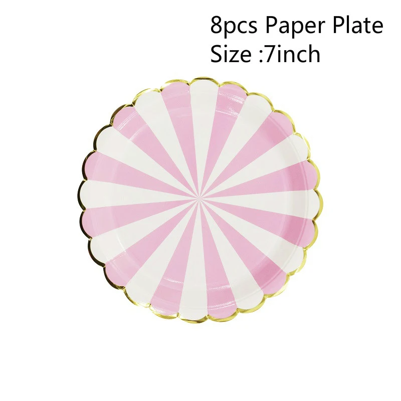 7inch Pink1 plate Горячая штамповка звезда Свадебная вечеринка одноразовая посуда день рождения ребенка душ Салфетка под тарелку кружку вечерние украшения принадлежности - Цвет: 7inch Pink1 plate