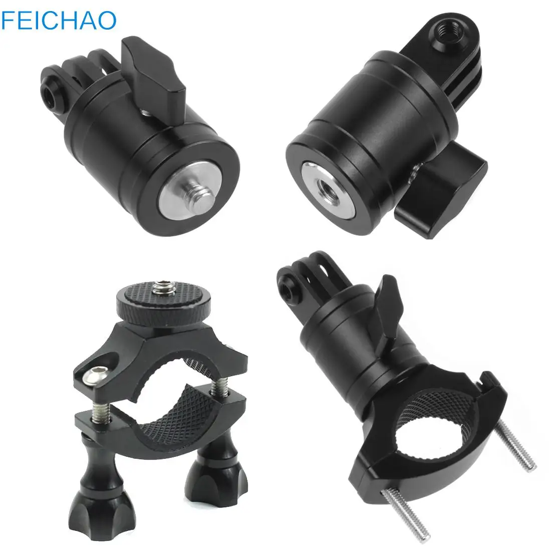 Зажим для крепления на руль велосипеда мотоцикла D30/D45 мм противоударный камеры