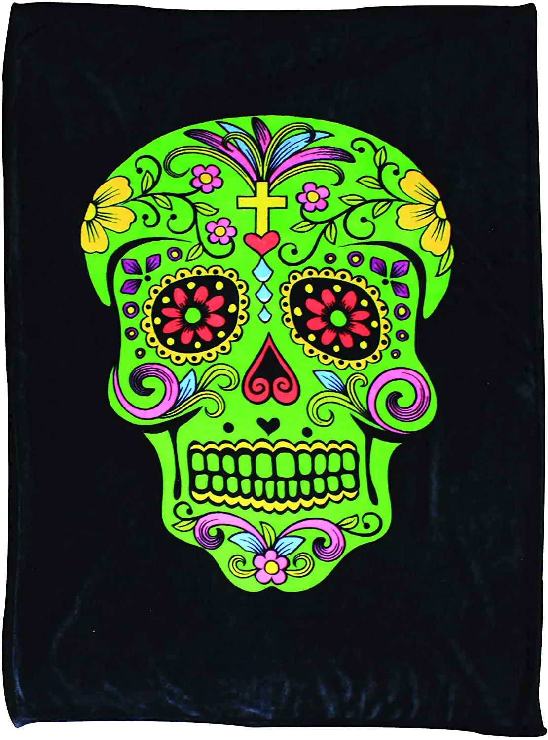 

Sugar Skull Day of The Dead Super Soft Fleece Blanket