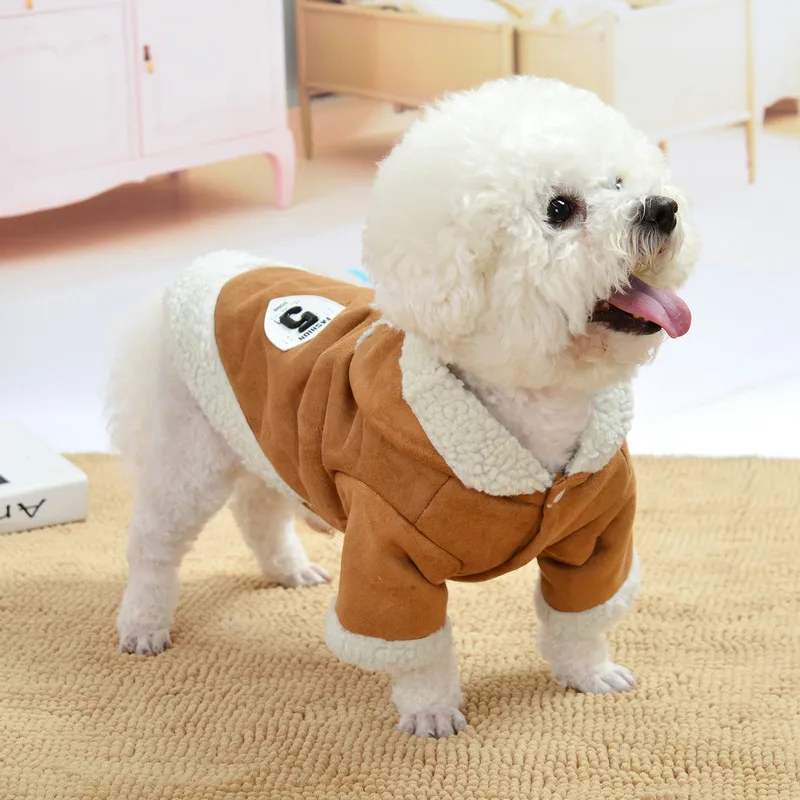 

Pet Dog Clothes Winter Warm Puppy Clothing Coat Schnauzer Bichon Costumes Jacket For Small Dogs Chihuahua Lamb Cashmere Hoodies