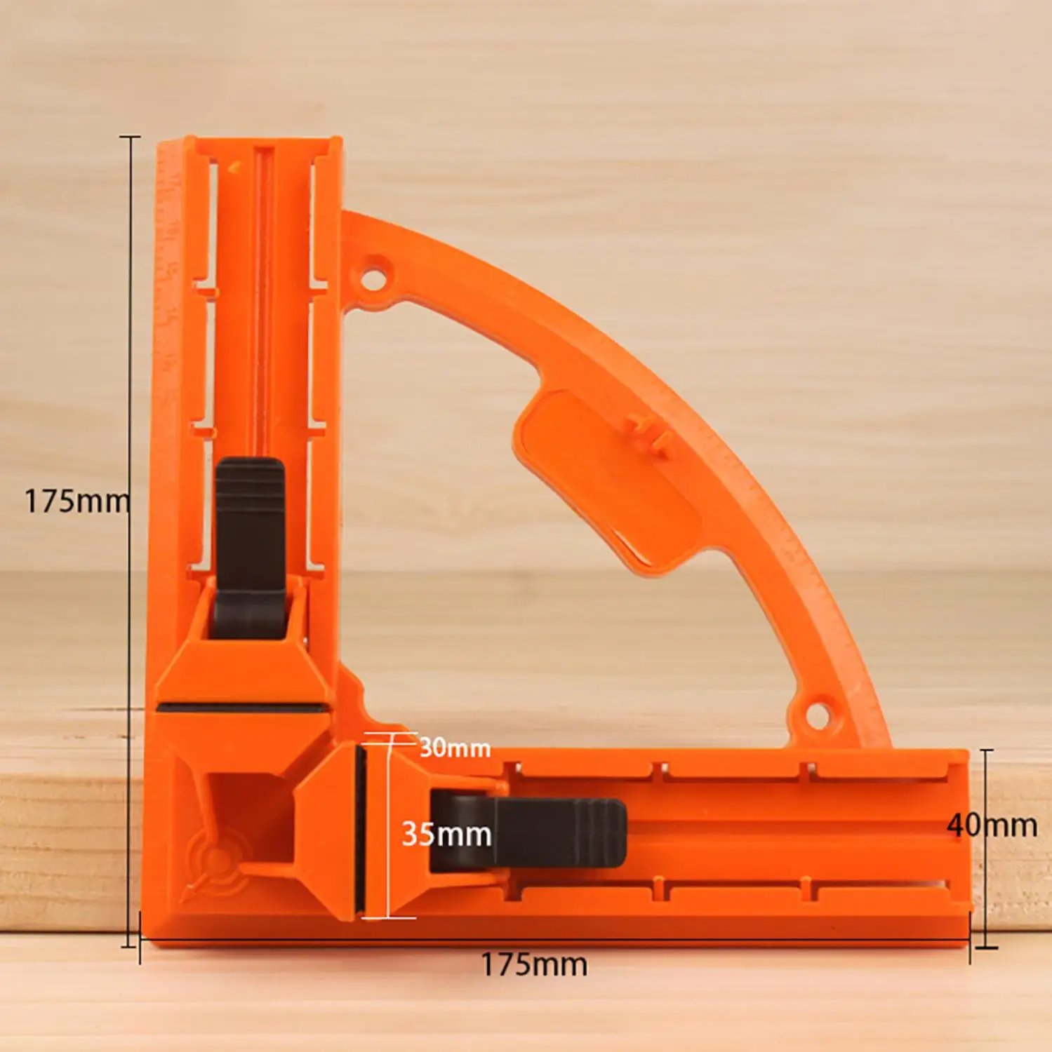 Right angle clip 4 шт., безопасная защита рук, опилки, деревянные пилы, толкатель, набор для столярного стола, деревообрабатывающий набор инструментов, шланг gereedschap@ 10 - Цвет: Right angle clip