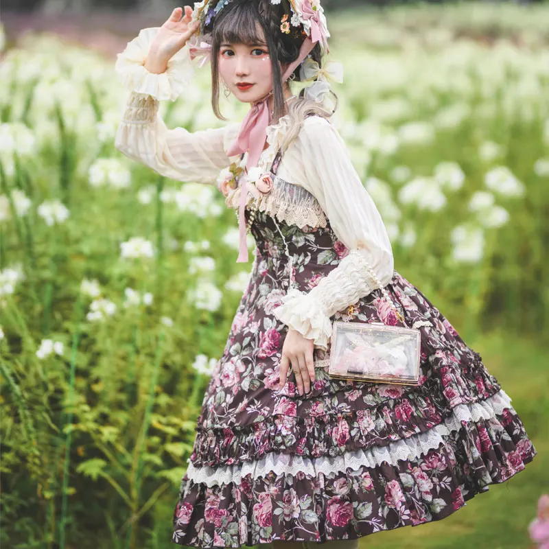 

Роза Land ~ милое Хлопковое платье Lolita JSK