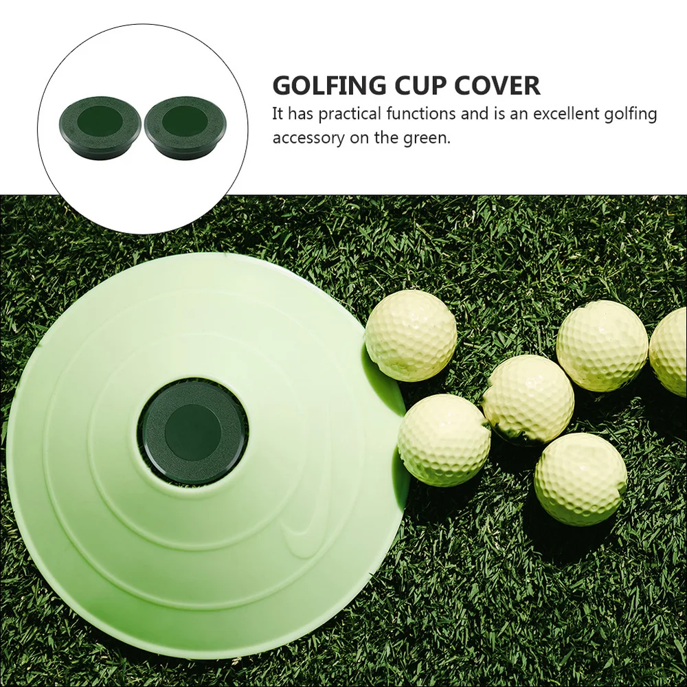 

2pcs Practical Golfing Cup Cover Golfing Training Aids Green Hole Cup Cover