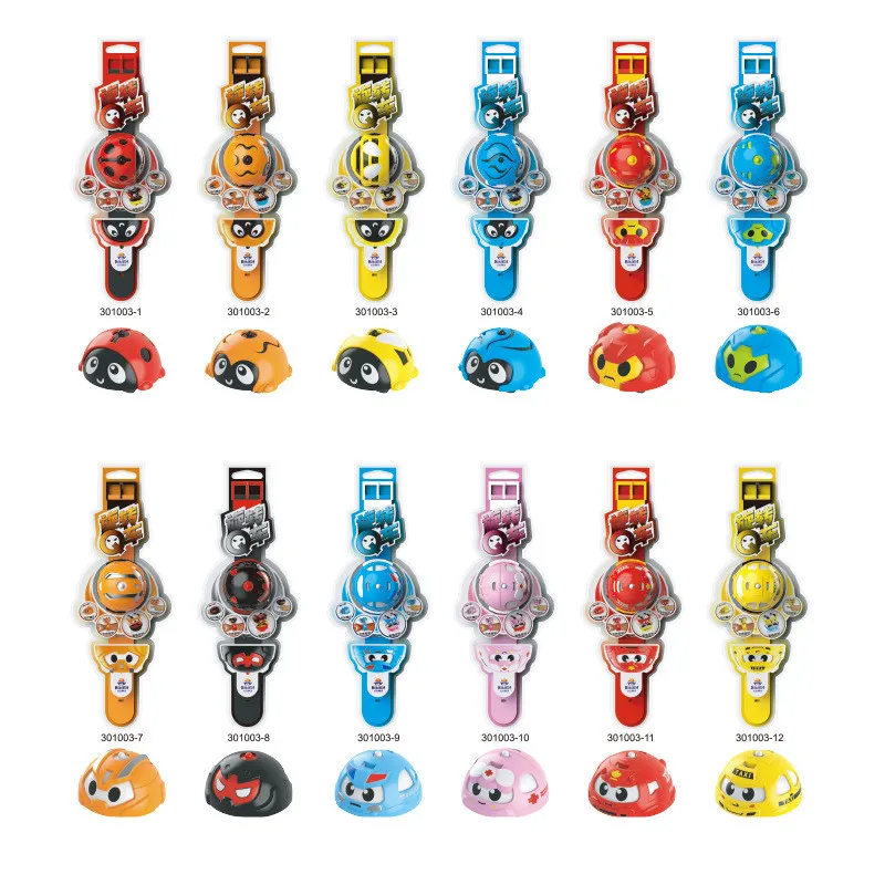 

Bibi Spirit Gyro Car New Inertia Return Force Small Q Watch Finger Tip Dazzle Bucket Rotation War Children's Toy