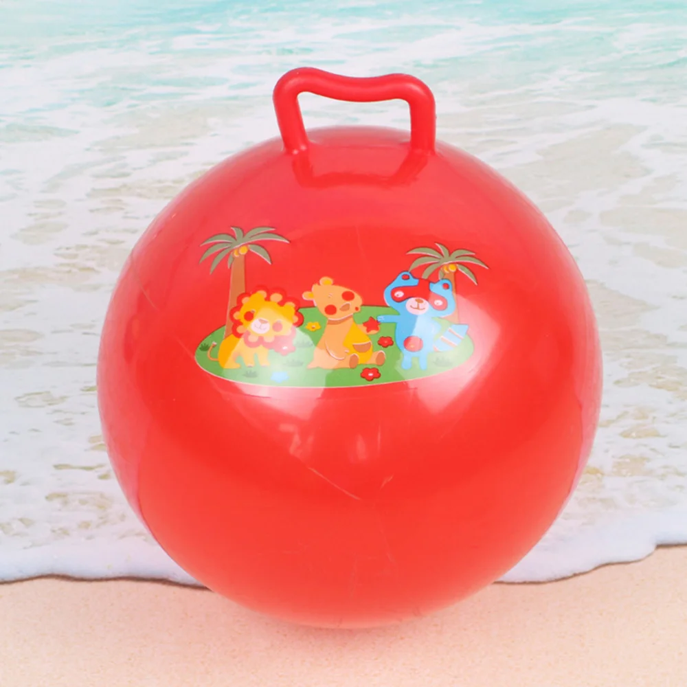

3Pcs Inflatable Hopper Balls Hop Bouncy Jumping with Handle Kicking Bounce Jumping Hopper Educational (Random Style)