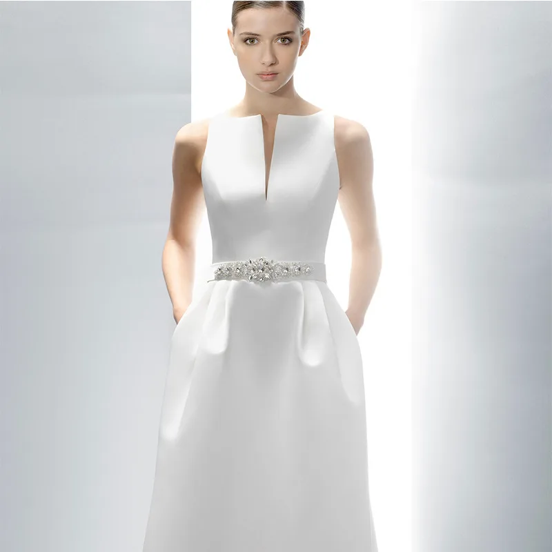 

Elegant Banding Sleeceless A-Line Bridesmaid Evening Dress Sexy Tailing Formal Gown Vestidos De Noche Fashion Banquet Cheongsam