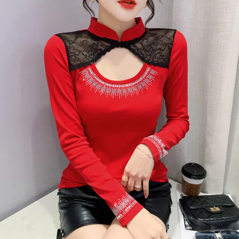 Новинка 2022 Весенняя женская футболка модные повседневные сексуальные кружевные