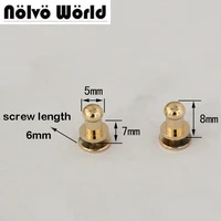 100 copper 5mm 9mm chicago screws metal buttom rivets stud hardware screws for bags shoes wallets belts bracelets rivet parts