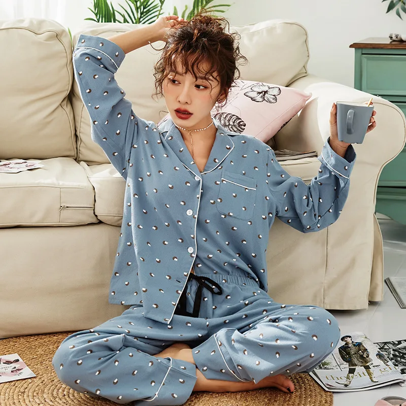 Smmoloa женские зимние Цветочные с длинными рукавами хлопковые пижамы |