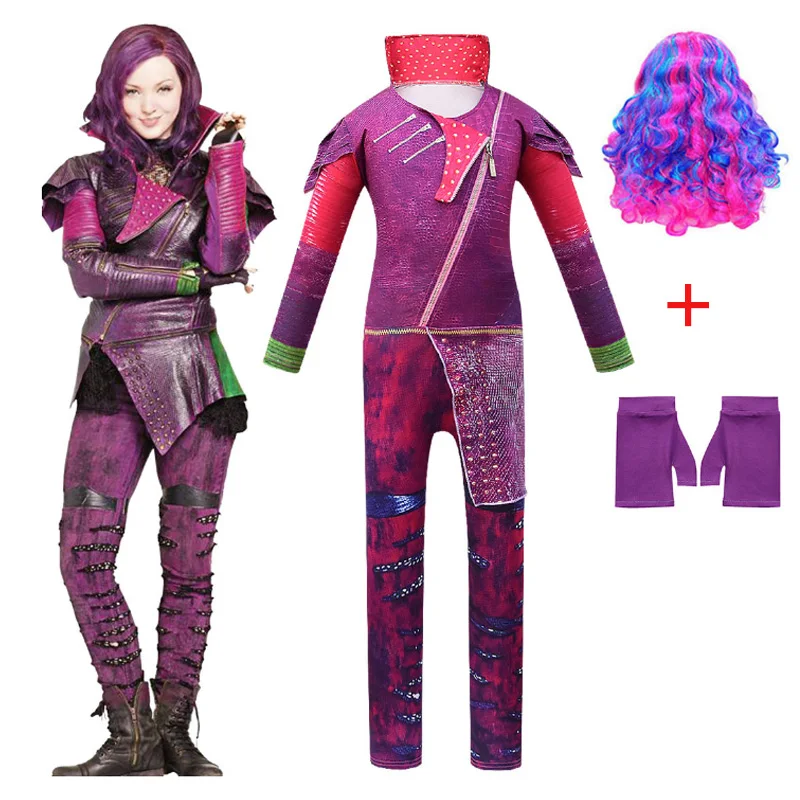 Одежда для девочек Хэллоуина изображением героев фильма наследники 3 костюмы