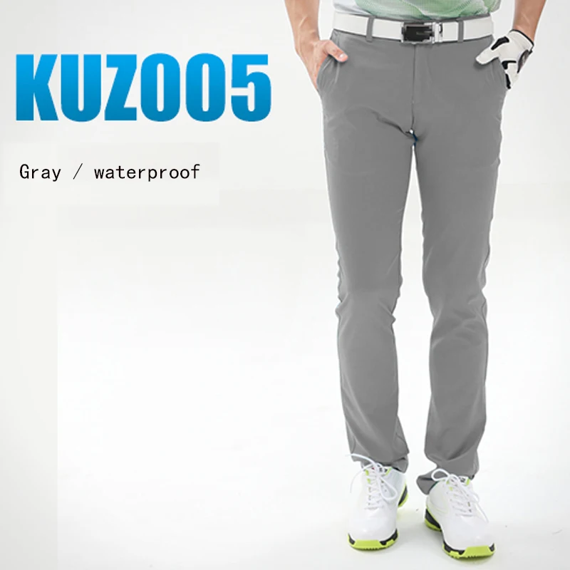 Waterproof Gray Отправить шотландки! Мужские Гольф Теннис; бейсбол одежда Тонкий Полный длинные брюки тонкие свободные брюки повседневные брюки Версия De Golf Pour Hommes одежда - Цвет: Waterproof Gray