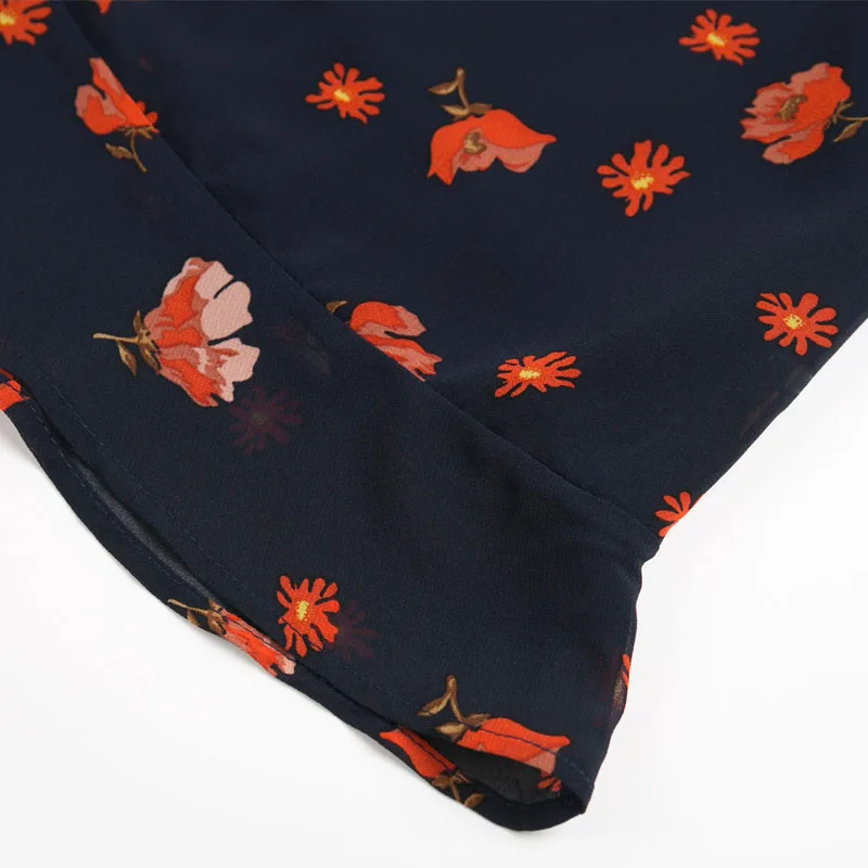 

Zoulv 2021 Flower Print V-neck Short-sleeved Dress Belt Decorated Slim Vestidos Women Casual Spring Summer Dress