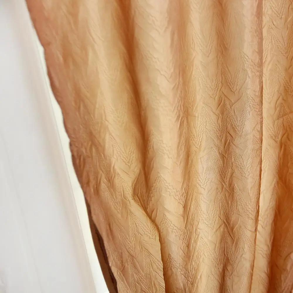 Американский стиль карамельные коричневые морщинистые Штора для карманных