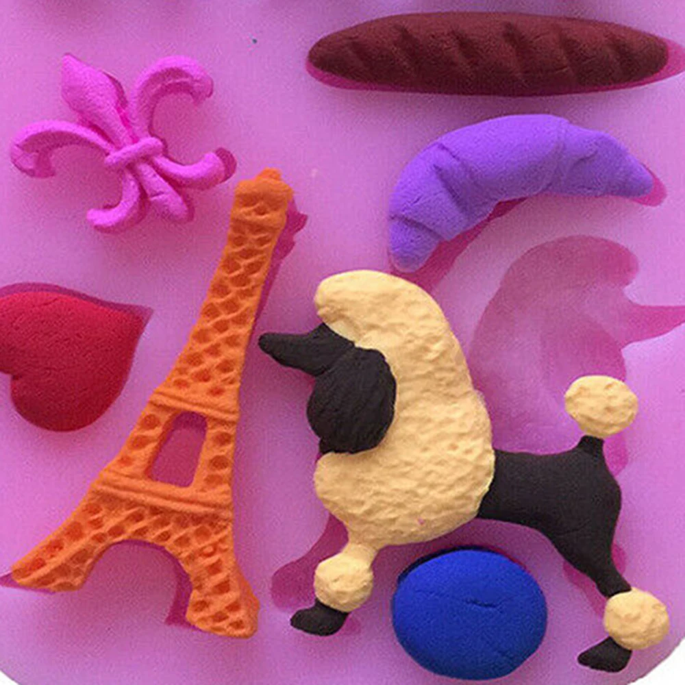 Силиконовые Парижские английские буквы Эйфелева башня глина форма печенье