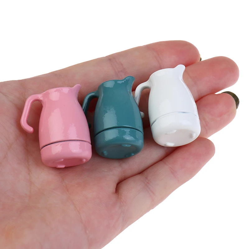 

1:12 Dollhouse Miniature Mini Colorful Metal Kettle Dolls House Dolls Accessories