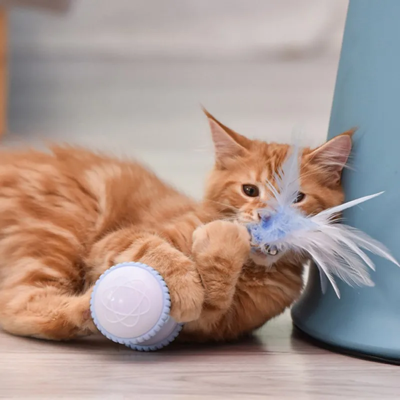 

Electronic Pet Cat Toy Pet Cat Feather Funny Cat Stick Smart Electric Balance Car Funny Cat Toy Smart Automatic Cat Teaser