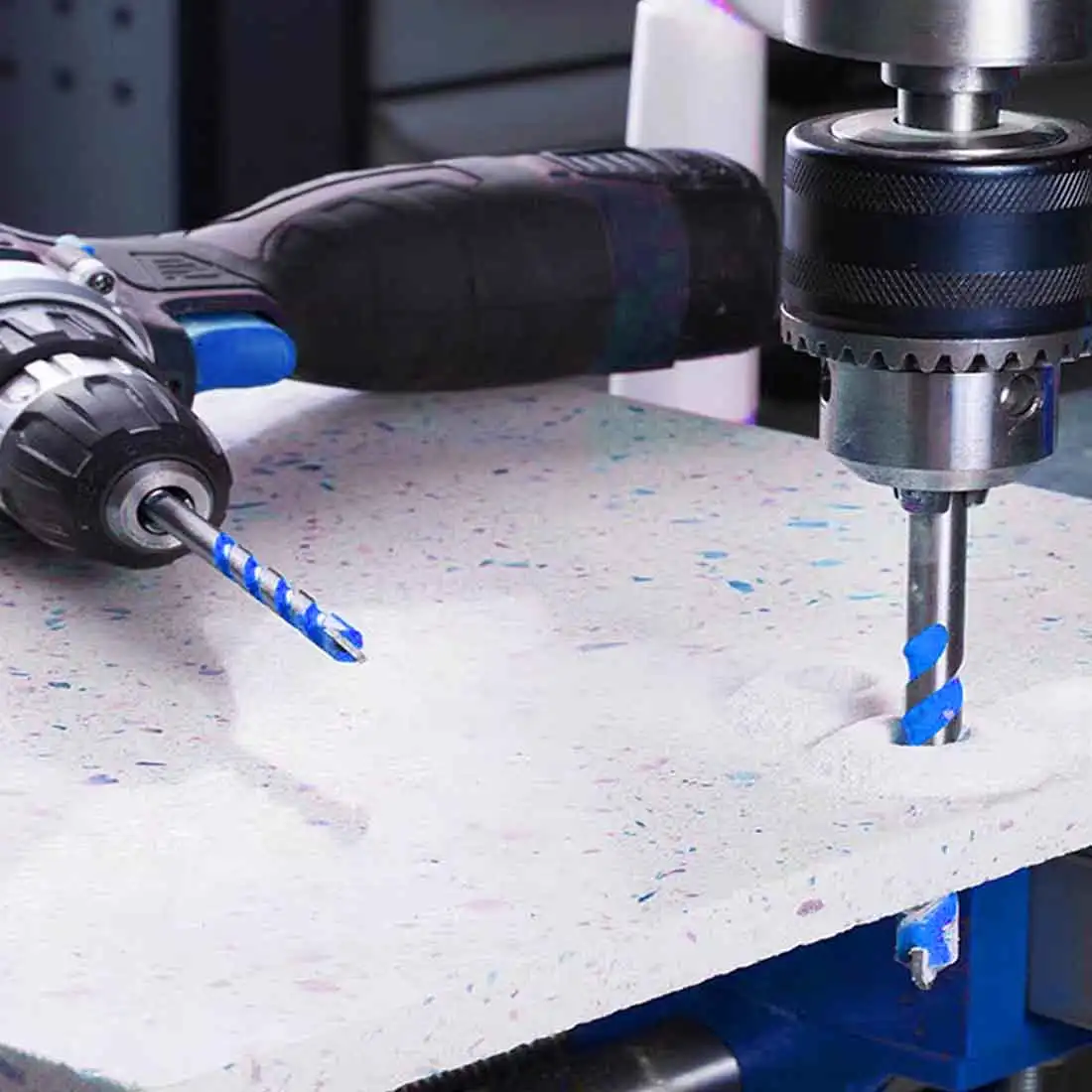 

Multifunctional Glass Drill Bit Twist Spade Drill Triangle Bits For Ceramic Tile Concrete Glass Marble 5pcs/ 6pcs/ 7pcs/ 8pcs