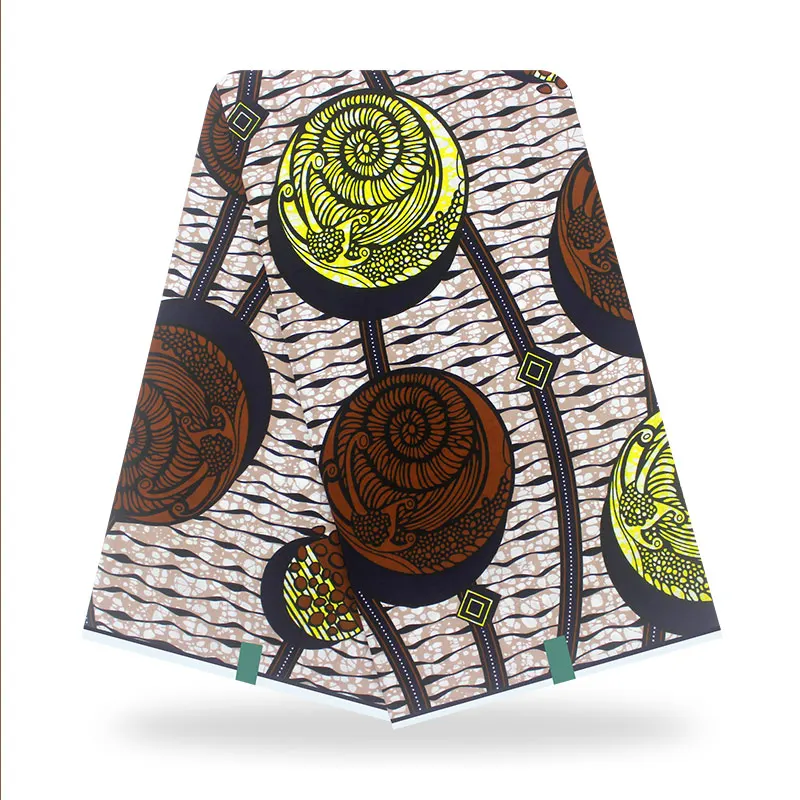 

Guarunteed 100% Cotton Soft Real African Ankara Wax Print Fabric High Quality Pagne Wax 6yards Green Color Y314-21