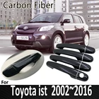 Черное углеродное волокно для Toyota ist Urban Cruiser XP60 XP110 2002  2016 2013 2014 2015 наклейка на крышку дверной ручки автомобильные аксессуары