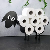 novelty black sheep toilet roll holder bathroom ornament free standing metal paper towel holder