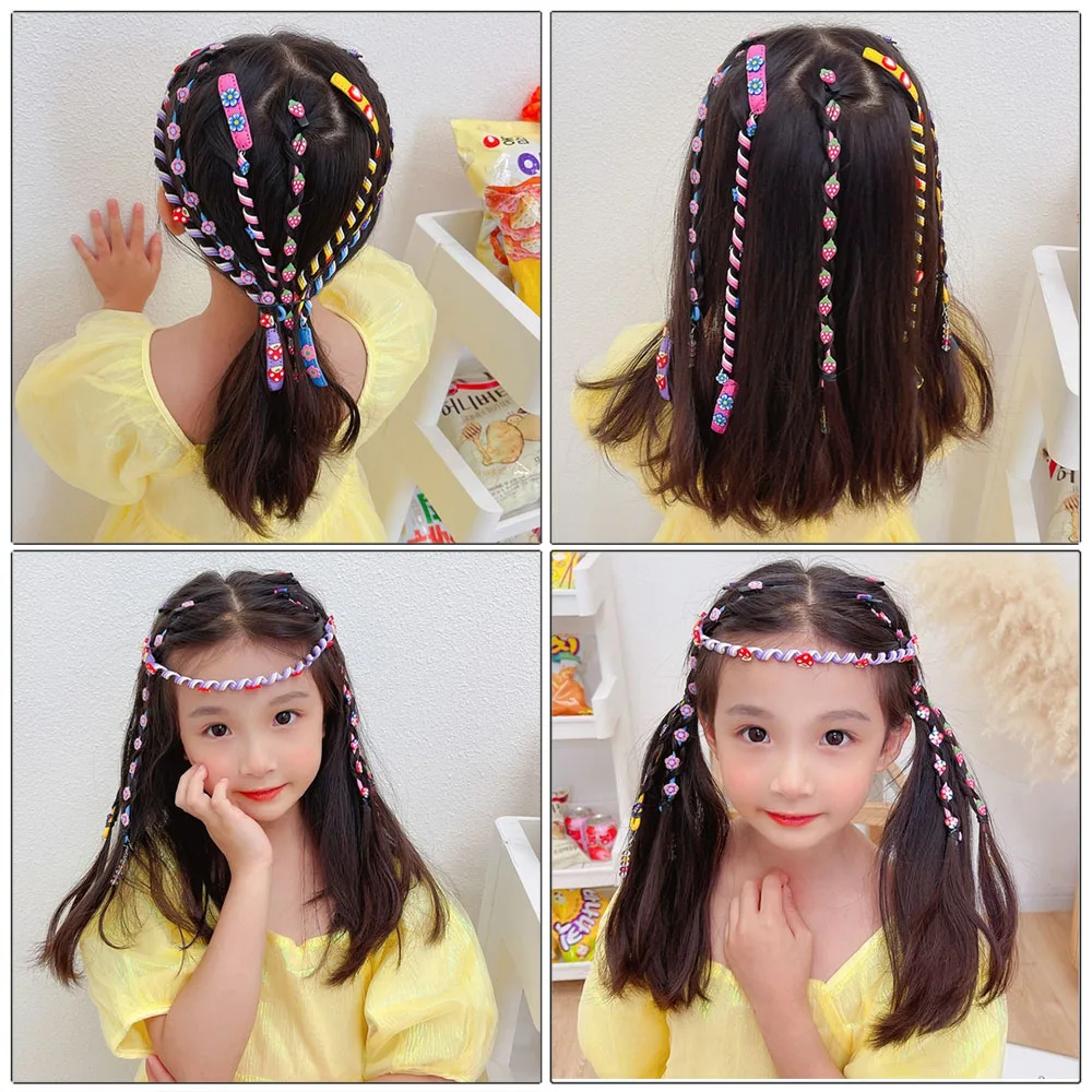 Haimeikang 2 шт. сделай сам разноцветные локоны аксессуары для волос девочек модная