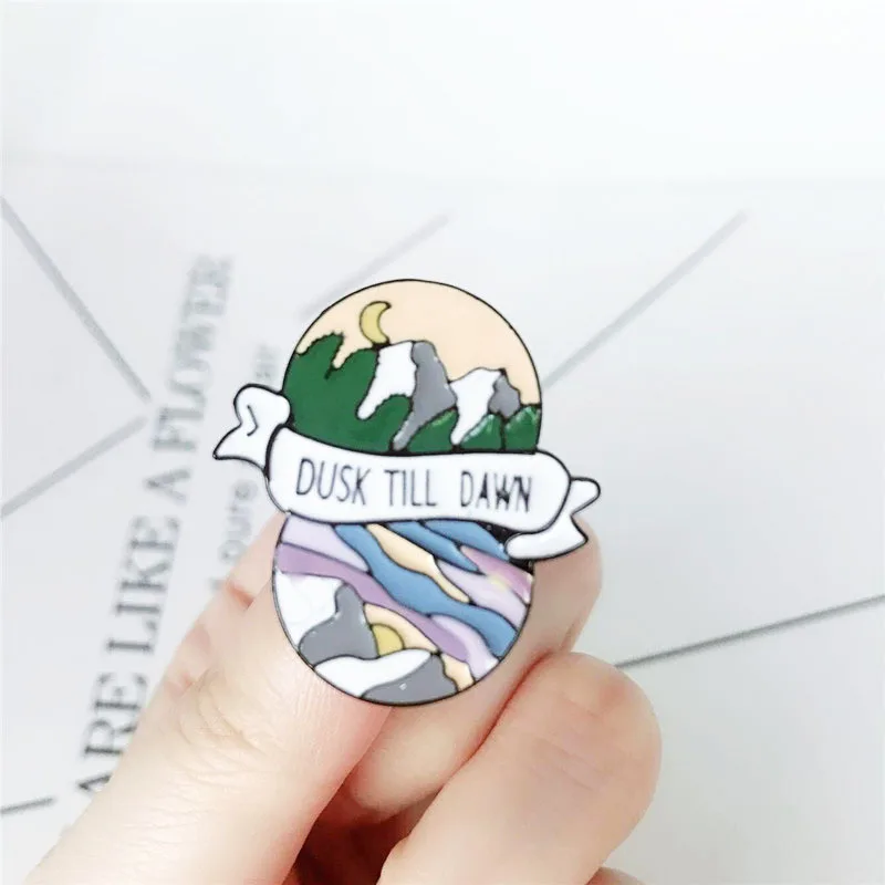 Креативный без вас я потерял в море Эмаль Булавка Сумерки до рассвета брошь