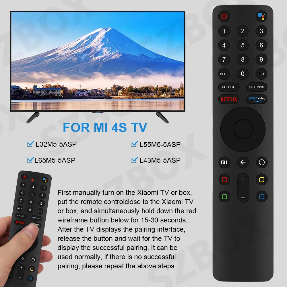 Оригинальный голосовой пульт дистанционного управления для Mi 4A Φ 4X 4K Android TV Mini Box S