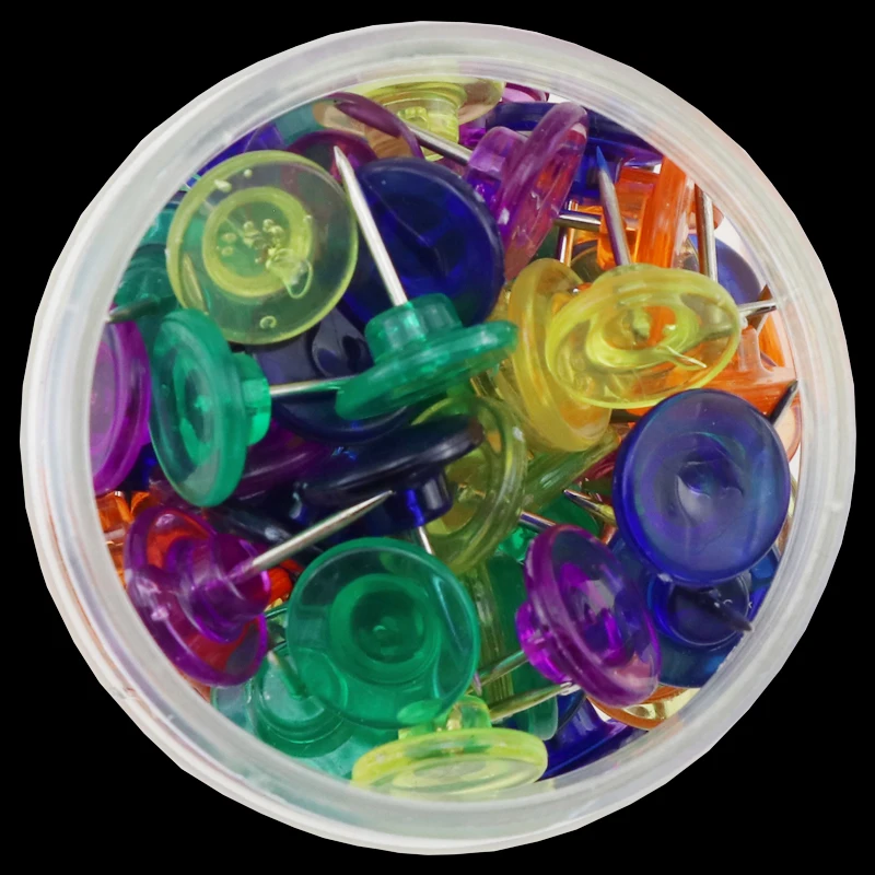 Прозрачная цветная штифт-булавка I-образная штифт для ногтей quiteAZ Большой Цвет