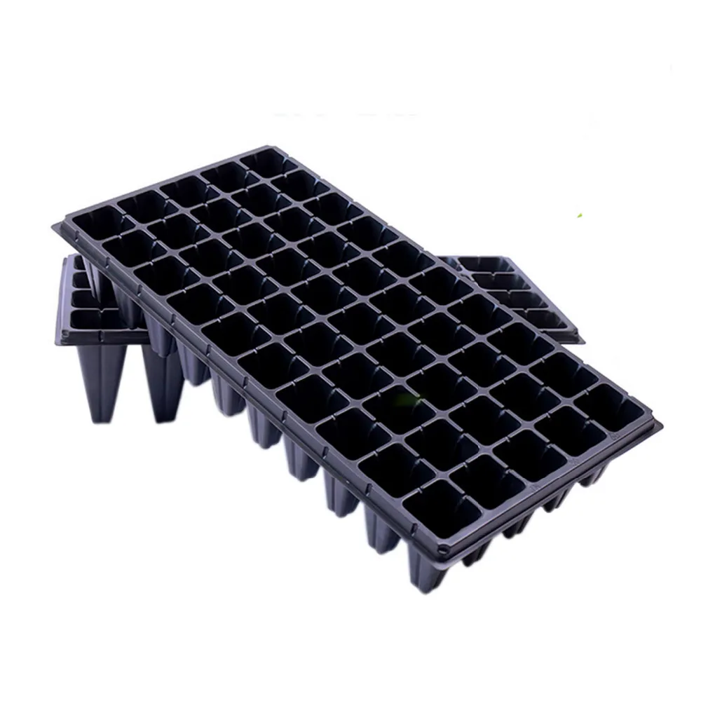 Behogar 4 шт. 50 отверстие Пластик клетки рассада стартер лотки завод цветочные горшки