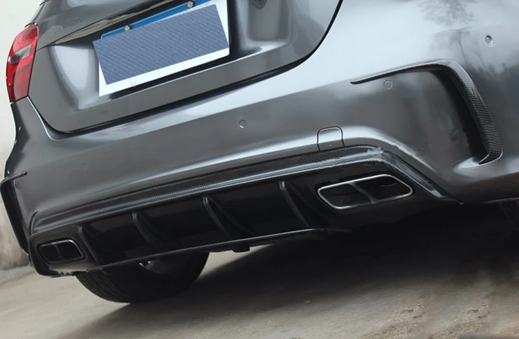 Для Mercedes Benz W176 A45 Тюнинг машины из углеродного волокна задний спойлер сторона губы юбка бампер диффузор сплиттер